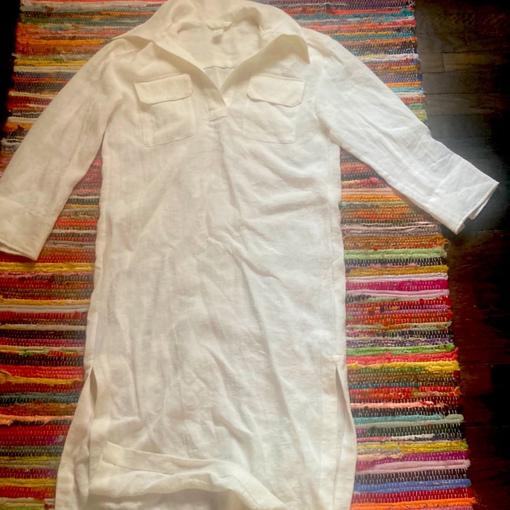 H&M white tunic 3/4 sleeve